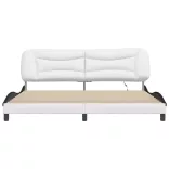 fehér és fekete ágykeret LED-ekkel matrac nélkül Hvar 200x200 cm