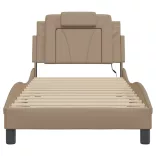 cappuccino színű ágykeret Viana LED-ekkel matrac nélkül 90x190 cm