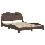 barna ágykeret Viana LED-ekkel matrac nélkül 120 x 200 cm