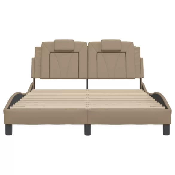 cappuccino színű ágykeret Viana LED-ekkel matrac nélkül 120 x 200 cm