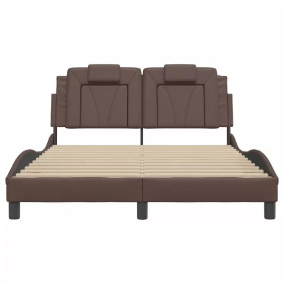 barna ágykeret Viana LED-ekkel matrac nélkül 140 x 190 cm