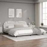 fehér ágykeret Viana LED-ekkel matrac nélkül 200x200 cm