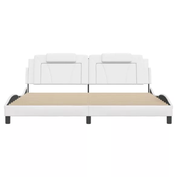 fehér ágykeret Viana LED-ekkel matrac nélkül 200x200 cm