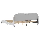 fehér ágykeret Viana LED-ekkel matrac nélkül 200x200 cm