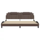 barna ágykeret Viana LED-ekkel matrac nélkül 200 x 200 cm