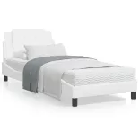 fehér ágykeret LED-ekkel matrac nélkül Zadar 90x190 cm