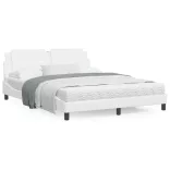 fehér ágykeret LED-ekkel matrac nélkül Zadar 160 x 200 cm