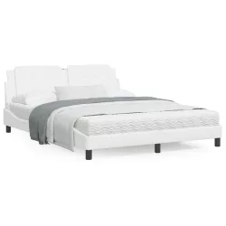   fehér ágykeret LED-ekkel matrac nélkül Zadar 160 x 200 cm