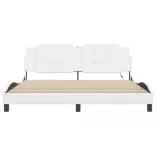 fehér ágykeret LED-ekkel matrac nélkül Zadar 180 x 200 cm