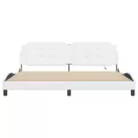 fehér ágykeret LED-ekkel matrac nélkül Zadar 200x200 cm