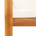 10 részes tömör akácfa kerti ülőgarnitúra párnával