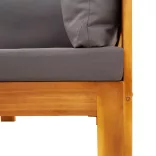 10 részes tömör akácfa kerti ülőgarnitúra párnával