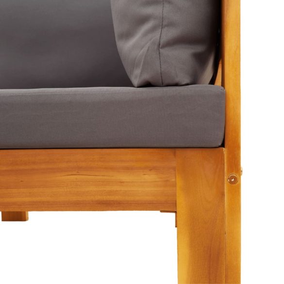 9 részes tömör akácfa kerti kanapészett párnákkal