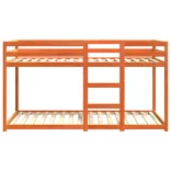 viaszbarna tömör fenyőfa emeletes ágy 90x200 cm