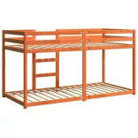 viaszbarna tömör fenyőfa emeletes ágy 90x200 cm