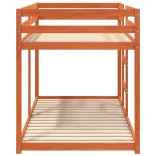 viaszbarna tömör fenyőfa emeletes ágy 90x190 cm