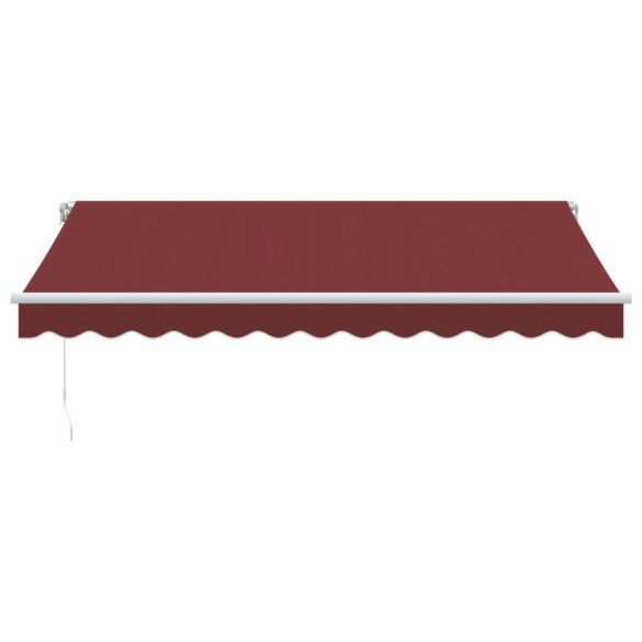 burgundi vörös kézzel kihúzható LED-es napellenző 350 x 250 cm