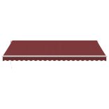 burgundi vörös kézzel kihúzható LED-es napellenző 500 x 300 cm