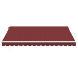 burgundi vörös kézzel kihúzható napellenző 400 x 350 cm