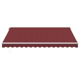 burgundi vörös kézzel kihúzható LED-es napellenző 400 x 350 cm