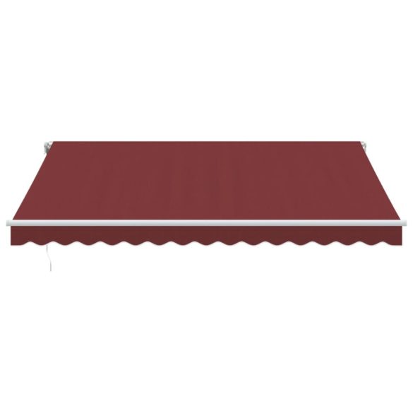 burgundi vörös kézzel kihúzható LED-es napellenző 400 x 350 cm