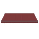 burgundi vörös automata kihúzható LED-es napellenző 400x350 cm