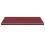 burgundi vörös kézzel kihúzható LED-es napellenző 500 x 350 cm