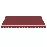 burgundi vörös kézzel kihúzható napellenző 400 x 300 cm