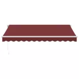 burgundi vörös kézzel kihúzható napellenző 350 x 250 cm