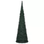 zöld elővilágított pop-up mű zsinórkarácsonyfa 150 cm
