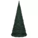zöld elővilágított pop-up mű zsinórkarácsonyfa 210 cm