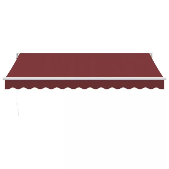 burgundi vörös kézzel kihúzható napellenző 350 x 250 cm