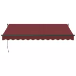 burgundi vörös kézzel kihúzható napellenző 350 x 250 cm