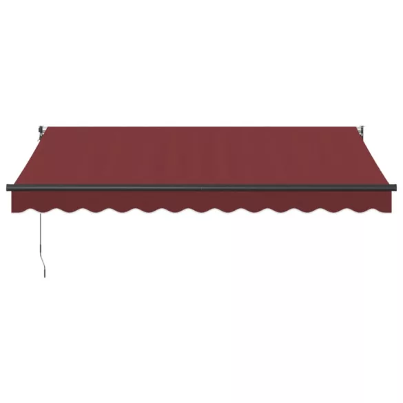 burgundi vörös kézzel kihúzható napellenző 350 x 250 cm