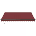 burgundi vörös kézzel kihúzható napellenző 400 x 300 cm