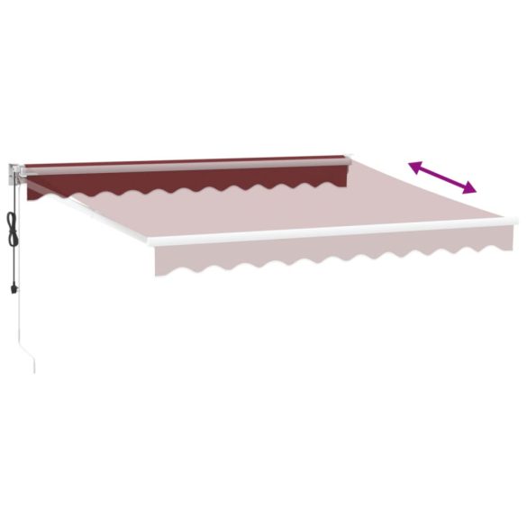 burgundi vörös automata kihúzható napellenző 300 x 250 cm