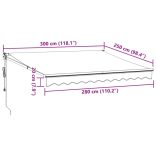 burgundi vörös automata kihúzható napellenző 300 x 250 cm