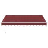 burgundi vörös automata behúzható napellenző 350 x 250 cm