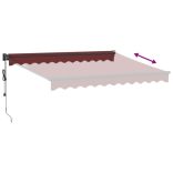 burgundi vörös automata kihúzható napellenző 300 x 250 cm