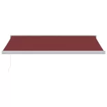 burgundi vörös kézzel kihúzható napellenző 400 x 300 cm