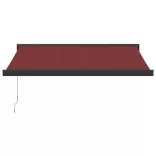 burgundi vörös kézzel kihúzható napellenző 350 x 250 cm