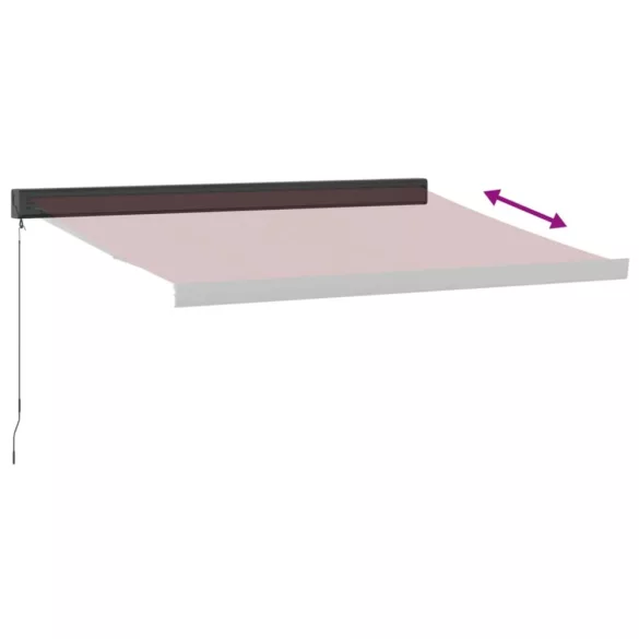 burgundi vörös kézzel kihúzható napellenző 350 x 250 cm