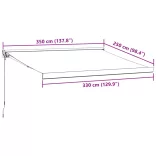 burgundi vörös kézzel kihúzható napellenző 350 x 250 cm