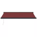 burgundi vörös kézzel kihúzható napellenző 400 x 300 cm