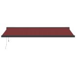 burgundi vörös automata kihúzható napellenző 500 x 300 cm