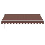 barna kézzel kihúzható LED-es napellenző 350 x 250 cm