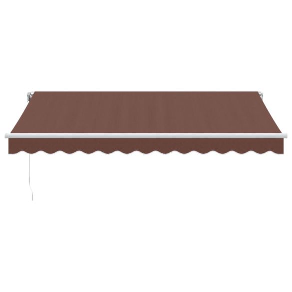 barna kézzel kihúzható LED-es napellenző 350 x 250 cm