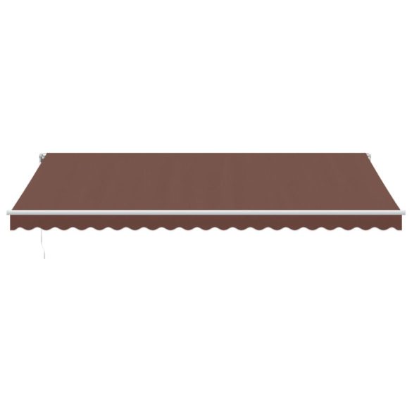 barna automata kihúzható LED-es napellenző 500x350 cm