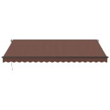 barna kézzel kihúzható LED-es napellenző 450 x 350 cm