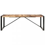 tömör fa étkezőasztal 220 x 100 x 75 cm